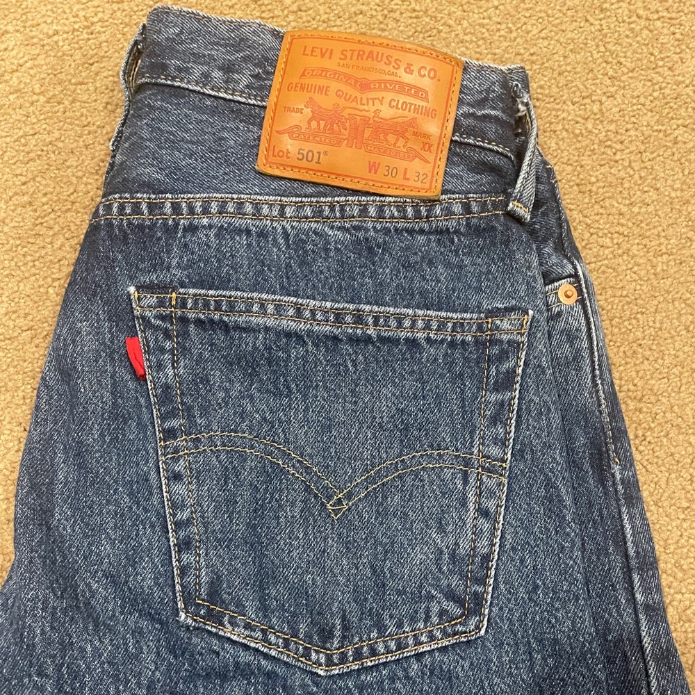501 LEVI'S ORIGINAL Premium Men’s Denim Jeans medium wash